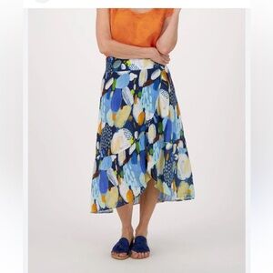 Colour Pop Abstract Print Linen
art  Patterned Skirt